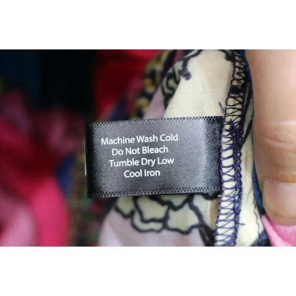 Boston Proper Silky Floral Dress-Size Small-Belted-Cold Shoulder-New w/Tags - Picture 7 of 11